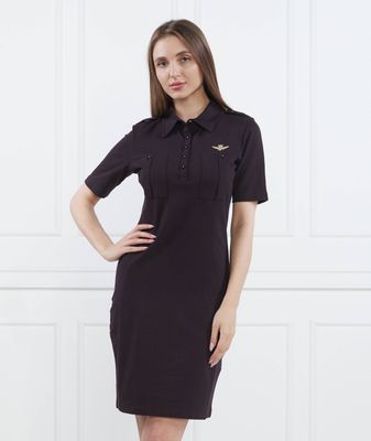 Sukienka prosta Aeronautica Militare ze sklepu: Gomez Fashion Store w kategorii: Sukienki - zdjęcie 874714-BD9-10338_AM232W000026144