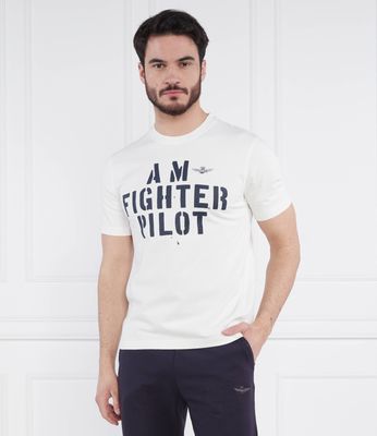 T-shirt męski Aeronautica Militare ze sklepu: Gomez Fashion Store w kategorii: T-shirty męskie - zdjęcie 874714-BD9-10338_AM231M000001159