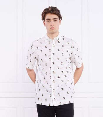 Koszula męska z klasycznym kołnierzykiem Karl Lagerfeld ze sklepu: Gomez Fashion Store w kategorii: Koszule męskie - zdjęcie 874714-BD9-10338_KL232M000168007