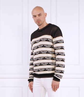 Sweter męski młodzieżowy BALMAIN ze sklepu: Gomez Fashion Store w kategorii: Swetry męskie - zdjęcie 874714-BD9-10338_BA232M000013053