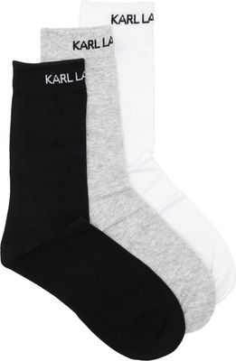 Skarpetki damskie casualowe bez wzorów Karl Lagerfeld ze sklepu: Gomez Fashion Store w kategorii: Skarpetki damskie - zdjęcie 874714-BD9-10338_KL232M000178828