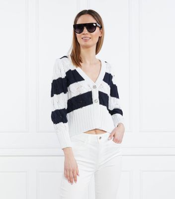 Sweter damski casualowy Liu Jo ze sklepu: Gomez Fashion Store w kategorii: Swetry damskie - zdjęcie 874714-BD9-10338_LC232W000102R17