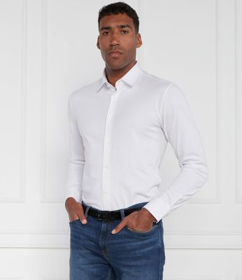 Koszula męska z klasycznym kołnierzykiem HUGO ze sklepu: Gomez Fashion Store w kategorii: Koszule męskie - zdjęcie 874714-BD9-10338_BU234M000010199