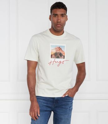 T-shirt męski HUGO ze sklepu: Gomez Fashion Store w kategorii: T-shirty męskie - zdjęcie 874714-BD9-10338_BU234M000083333