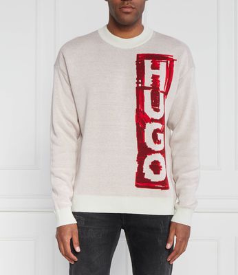 Sweter męski HUGO ze sklepu: Gomez Fashion Store w kategorii: Swetry męskie - zdjęcie 874714-BD9-10338_BU234M000094333