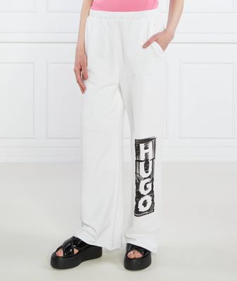Spodnie damskie na wiosnę sportowe HUGO ze sklepu: Gomez Fashion Store w kategorii: Spodnie damskie - zdjęcie 874714-BD9-10338_BU234W000032100