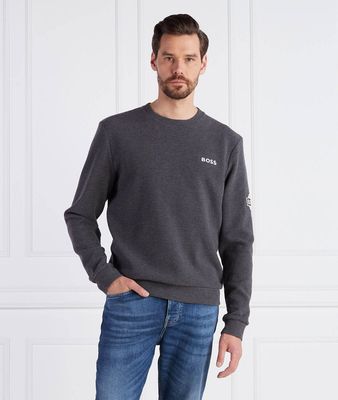 BOSS BLACK - Sweter męski casual ze sklepu: Gomez Fashion Store w kategorii: Swetry męskie - zdjęcie 874714-BD9-10338_BW234M000067033