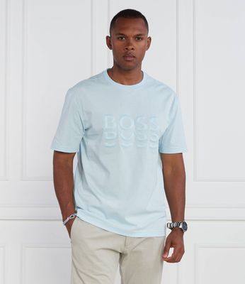 T-shirt męski w stylu młodzieżowym BOSS GREEN ze sklepu: Gomez Fashion Store w kategorii: T-shirty męskie - zdjęcie 874714-BD9-10338_BG234M000077471