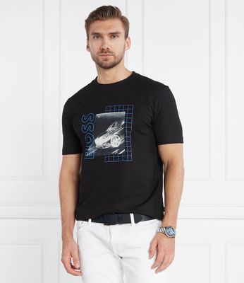 T-shirt męski młodzieżowy wiosenny BOSS BLACK ze sklepu: Gomez Fashion Store w kategorii: T-shirty męskie - zdjęcie 874714-BD9-10338_BB234M000129001