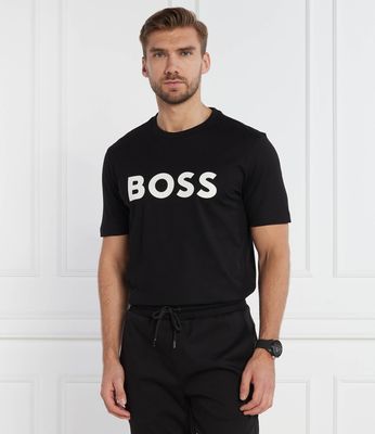 T-shirt męski w stylu młodzieżowym BOSS BLACK ze sklepu: Gomez Fashion Store w kategorii: T-shirty męskie - zdjęcie 874714-BD9-10338_BB234M000137001