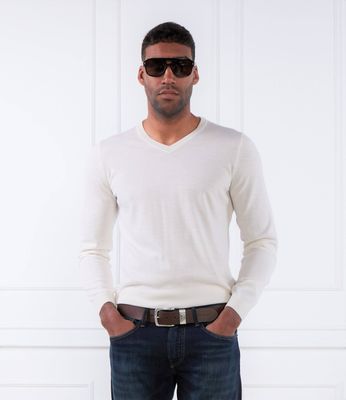 Sweter męski na wiosnę BOSS BLACK ze sklepu: Gomez Fashion Store w kategorii: Swetry męskie - zdjęcie 874714-BD9-10338_BB234M000152131