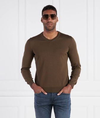 BOSS BLACK - Sweter męski casualowy ze sklepu: Gomez Fashion Store w kategorii: Swetry męskie - zdjęcie 874714-BD9-10338_BB234M000153361