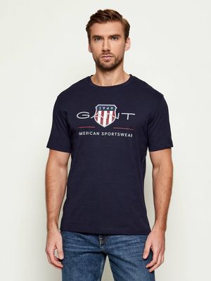 T-shirt męski na wiosnę Gant ze sklepu: Gomez Fashion Store w kategorii: T-shirty męskie - zdjęcie 874714-BD9-10338_GA234M000007433