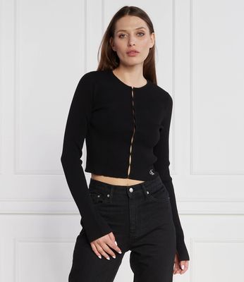 Sweter damski casual na zimę Calvin Klein Jeans ze sklepu: Gomez Fashion Store w kategorii: Swetry damskie - zdjęcie 874714-BD9-10338_CJ234W000063A81