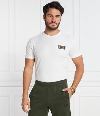 EA7 - T-shirt męski casualowy ze sklepu: Gomez Fashion Store w kategorii: T-shirty męskie - zdjęcie 874714-BD9-10338_E7235M000069100