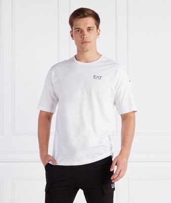 T-shirt męski casual wiosenny EA7 ze sklepu: Gomez Fashion Store w kategorii: T-shirty męskie - zdjęcie 874714-BD9-10338_E7235M000067100
