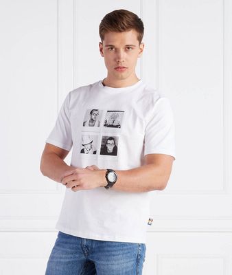 T-shirt męski w stylu młodzieżowym BOSS BLACK ze sklepu: Gomez Fashion Store w kategorii: T-shirty męskie - zdjęcie 874714-BD9-10338_BB232M000333100