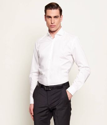 Koszula męska na wiosnę HUGO ze sklepu: Gomez Fashion Store w kategorii: Koszule męskie - zdjęcie 874714-BD9-10338_BU232M000254199