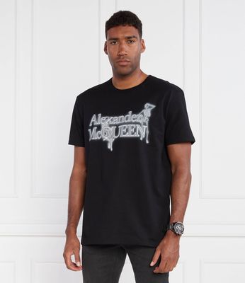 T-shirt męski wiosenny w stylu młodzieżowym Alexander McQueen ze sklepu: Gomez Fashion Store w kategorii: T-shirty męskie - zdjęcie 874714-BD9-10338_AQ234M000016115