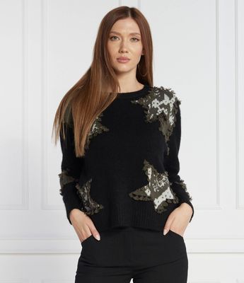 Sweter damski casual na zimę Marc Cain ze sklepu: Gomez Fashion Store w kategorii: Swetry damskie - zdjęcie 874714-BD9-10338_CR235W000028900