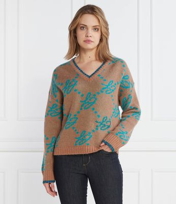 Sweter damski Liu Jo ze sklepu: Gomez Fashion Store w kategorii: Swetry damskie - zdjęcie 874714-BD9-10338_LJ235W000101R81