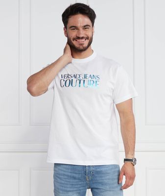 T-shirt męski młodzieżowy na wiosnę Versace Jeans Couture ze sklepu: Gomez Fashion Store w kategorii: T-shirty męskie - zdjęcie 874714-BD9-10338_VR235M000058003