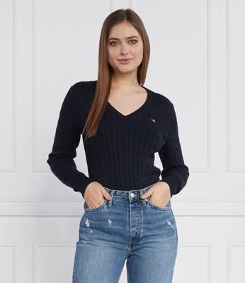 Sweter damski casual Gant ze sklepu: Gomez Fashion Store w kategorii: Swetry damskie - zdjęcie 874714-BD9-10338_GA234W000014433