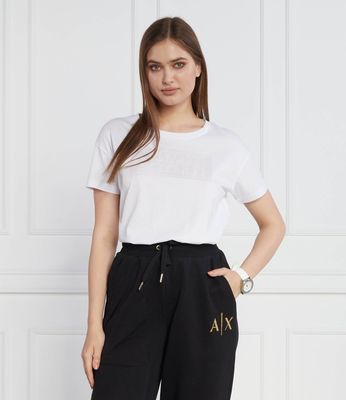 Bluzka damska na wiosnę Armani Exchange ze sklepu: Gomez Fashion Store w kategorii: Bluzki damskie - zdjęcie 874714-BD9-10338_AX235W000093101