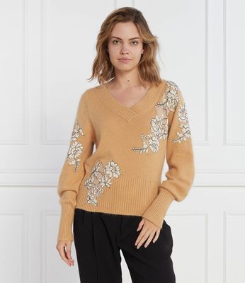Sweter damski casual Twinset ze sklepu: Gomez Fashion Store w kategorii: Swetry damskie - zdjęcie 874714-BD9-10338_TS234W000036646