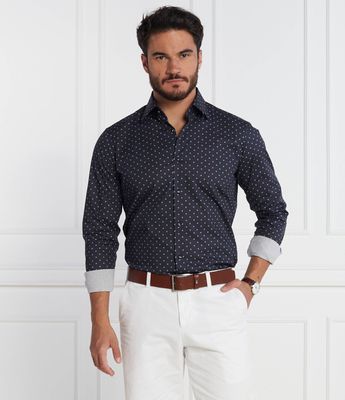 BOSS BLACK - Koszula męska z klasycznym kołnierzykiem ze sklepu: Gomez Fashion Store w kategorii: Koszule męskie - zdjęcie 874714-BD9-10338_BB235M000175420