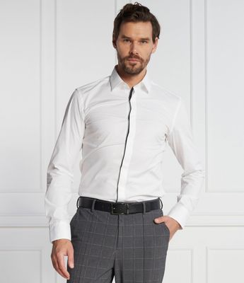 Koszula męska z klasycznym kołnierzykiem BOSS BLACK ze sklepu: Gomez Fashion Store w kategorii: Koszule męskie - zdjęcie 874714-BD9-10338_BB235M000192100