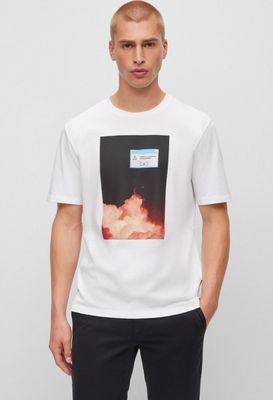 T-shirt męski BOSS ORANGE ze sklepu: Gomez Fashion Store w kategorii: T-shirty męskie - zdjęcie 874714-BD9-10338_BO235M000076100