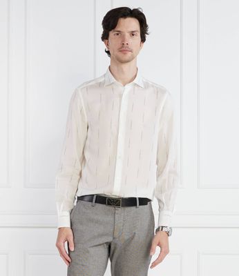 Koszula męska z klasycznym kołnierzykiem Emporio Armani ze sklepu: Gomez Fashion Store w kategorii: Koszule męskie - zdjęcie 874714-BD9-10338_EA235M000056L21