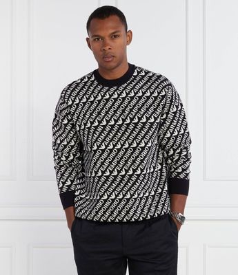 Sweter męski w stylu młodzieżowym Emporio Armani ze sklepu: Gomez Fashion Store w kategorii: Swetry męskie - zdjęcie 874714-BD9-10338_EA235M000092C67