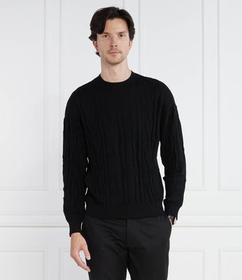 Emporio Armani - Sweter męski casual ze sklepu: Gomez Fashion Store w kategorii: Swetry męskie - zdjęcie 874714-BD9-10338_EA235M000093845