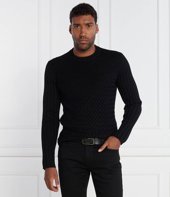 Sweter męski na wiosnę Emporio Armani ze sklepu: Gomez Fashion Store w kategorii: Swetry męskie - zdjęcie 874714-BD9-10338_EA235M000096996