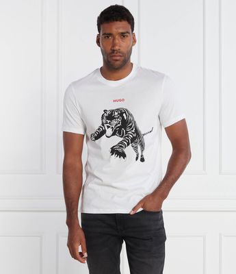 T-shirt męski na wiosnę HUGO ze sklepu: Gomez Fashion Store w kategorii: T-shirty męskie - zdjęcie 874714-BD9-10338_BU235M000228120