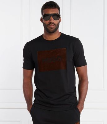 T-shirt męski wiosenny HUGO ze sklepu: Gomez Fashion Store w kategorii: T-shirty męskie - zdjęcie 874714-BD9-10338_BU235M000249002