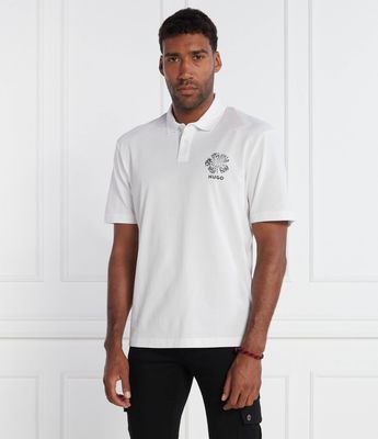 T-shirt męski casual HUGO ze sklepu: Gomez Fashion Store w kategorii: T-shirty męskie - zdjęcie 874714-BD9-10338_BU235M000255100