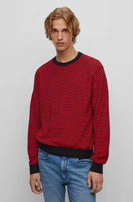 Sweter męski casualowy HUGO ze sklepu: Gomez Fashion Store w kategorii: Swetry męskie - zdjęcie 874714-BD9-10338_BU235M000277002