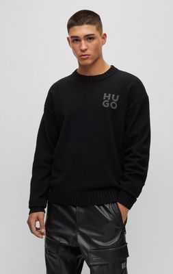 Sweter męski casual HUGO ze sklepu: Gomez Fashion Store w kategorii: Swetry męskie - zdjęcie 874714-BD9-10338_BU235M000278001