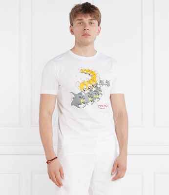 Iceberg - T-shirt męski młodzieżowy ze sklepu: Gomez Fashion Store w kategorii: T-shirty męskie - zdjęcie 874714-BD9-10338_II235M000019101