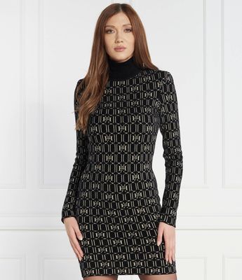Sukienka dopasowana Elisabetta Franchi ze sklepu: Gomez Fashion Store w kategorii: Sukienki - zdjęcie 874714-BD9-10338_EF235W000015371