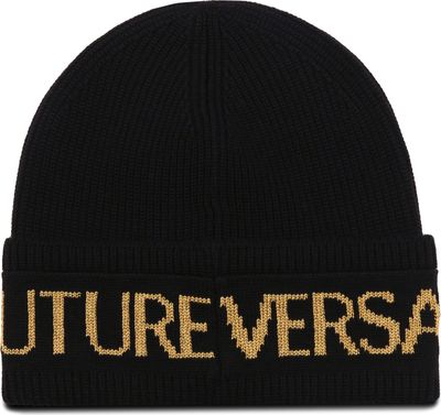 Czapka zimowa damska Versace Jeans Couture ze sklepu: Gomez Fashion Store w kategorii: Czapki zimowe damskie - zdjęcie 874714-BD9-10338_VR235W000168A06