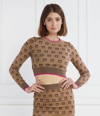 Pinko - Sweter damski na zimę ze sklepu: Gomez Fashion Store w kategorii: Swetry damskie - zdjęcie 874714-BD9-10338_PI234W000060337
