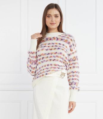 Sweter damski casual Pinko ze sklepu: Gomez Fashion Store w kategorii: Swetry damskie - zdjęcie 874714-BD9-10338_PI234W000068A15