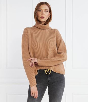Pinko - Sweter damski casual zimowy ze sklepu: Gomez Fashion Store w kategorii: Swetry damskie - zdjęcie 874714-BD9-10338_PI235W000083898