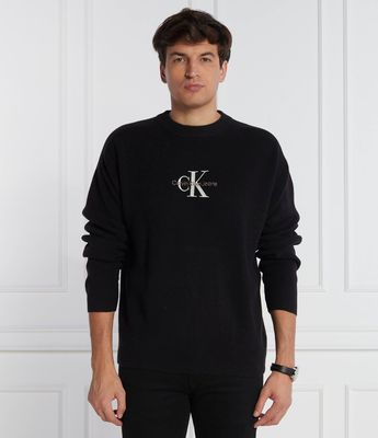 Sweter męski w stylu młodzieżowym Calvin Klein Jeans ze sklepu: Gomez Fashion Store w kategorii: Swetry męskie - zdjęcie 874714-BD9-10338_CJ235M000094A81