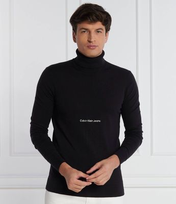 Sweter męski casual Calvin Klein Jeans ze sklepu: Gomez Fashion Store w kategorii: Swetry męskie - zdjęcie 874714-BD9-10338_CJ235M000099A81