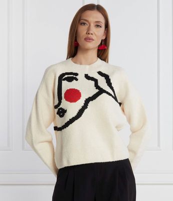 Desigual - Sweter damski zimowy ze sklepu: Gomez Fashion Store w kategorii: Swetry damskie - zdjęcie 874714-BD9-10338_DU235W000097066